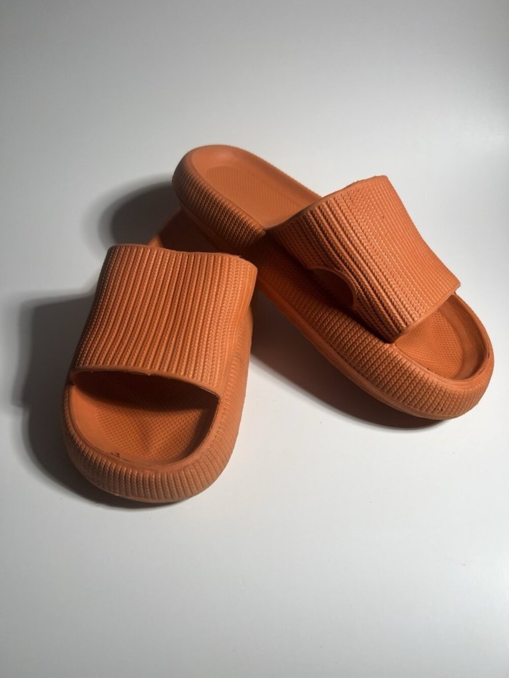 Orange Lightweight Rubber Slide Sandals Women’s EU 38/39 Comfort Slip-On - Picture 3 of 9